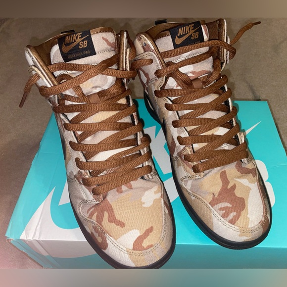 NIKE DUNK PRO SB HIGH PRO DESERT BROWN CAMO SZ 9 MENS - Picture 11 of 13